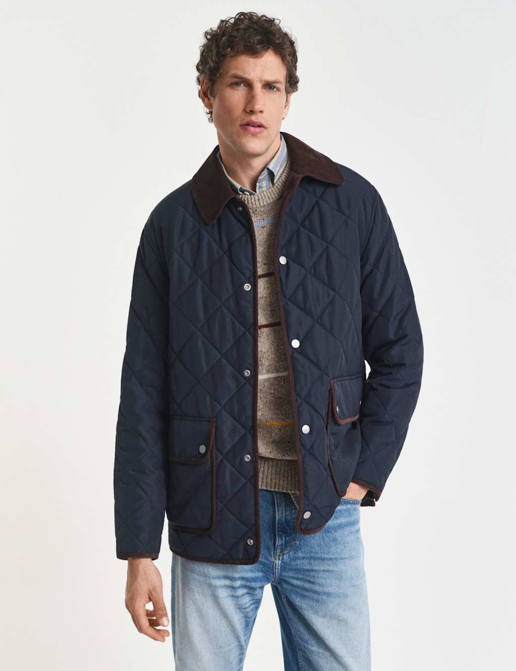 GANT Quilted Jacket Navy