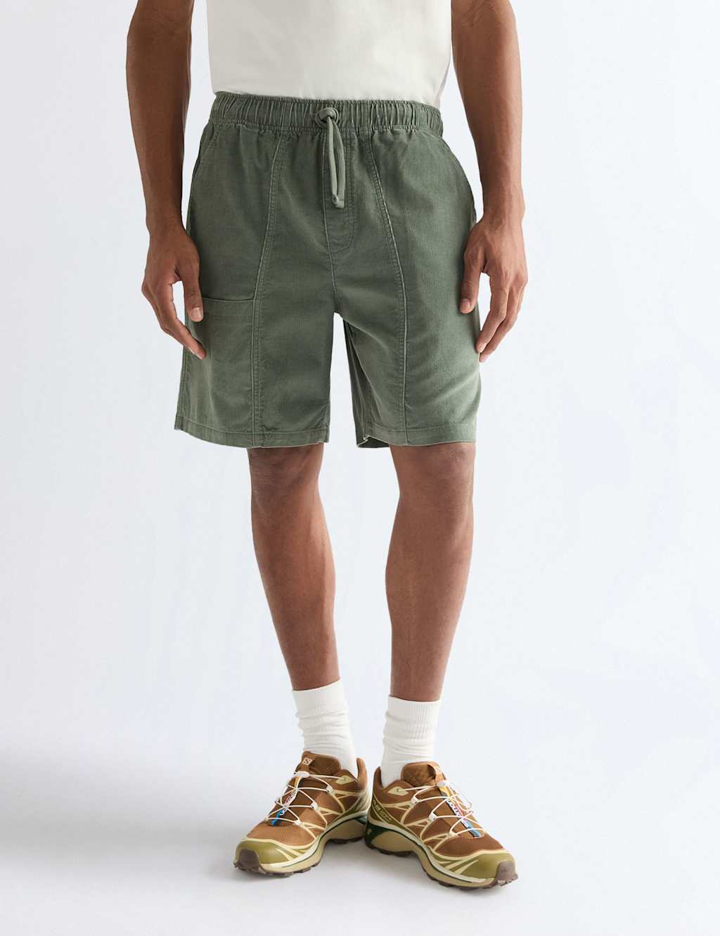 Wrangler Men's Pure Cotton Lightweight Shorts - M - Green - Available at M&S