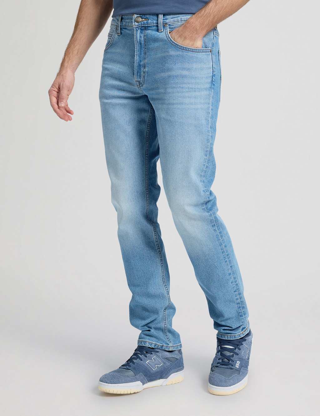 Lee Men's Regular Fit Brooklyn Jeans - 34 - Light Blue - Available at M&S