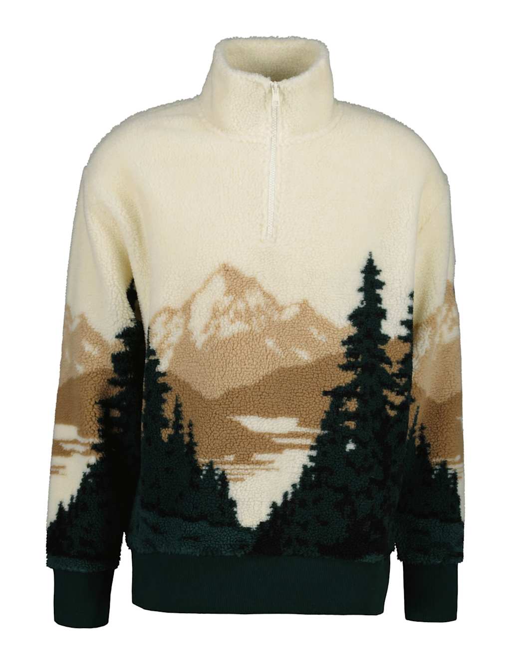 GANT Fleece Jacquard Mountain Scene Jacket Multi