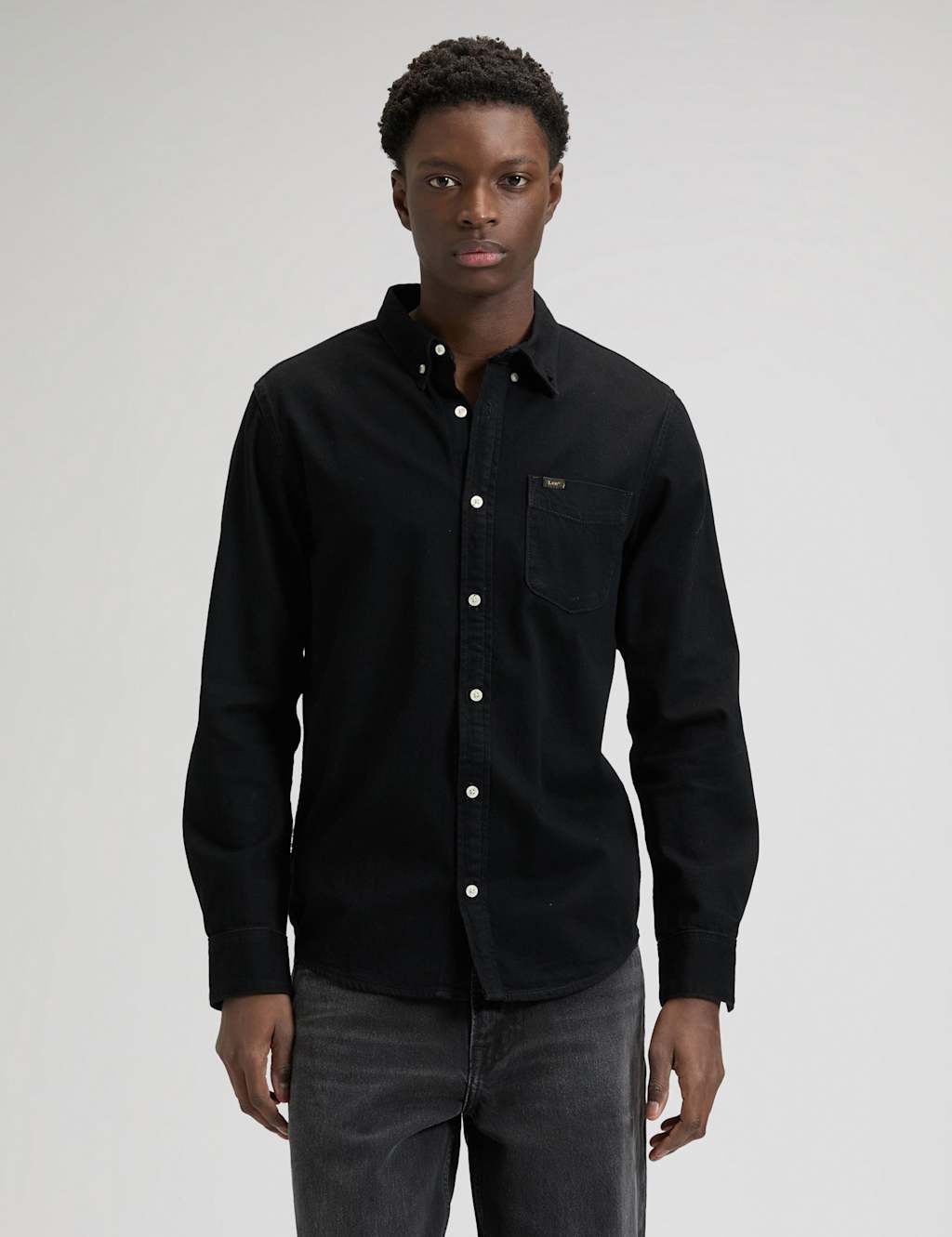 Lee Men's Regular Fit Denim Shirt - XL - Black - Available at M&S