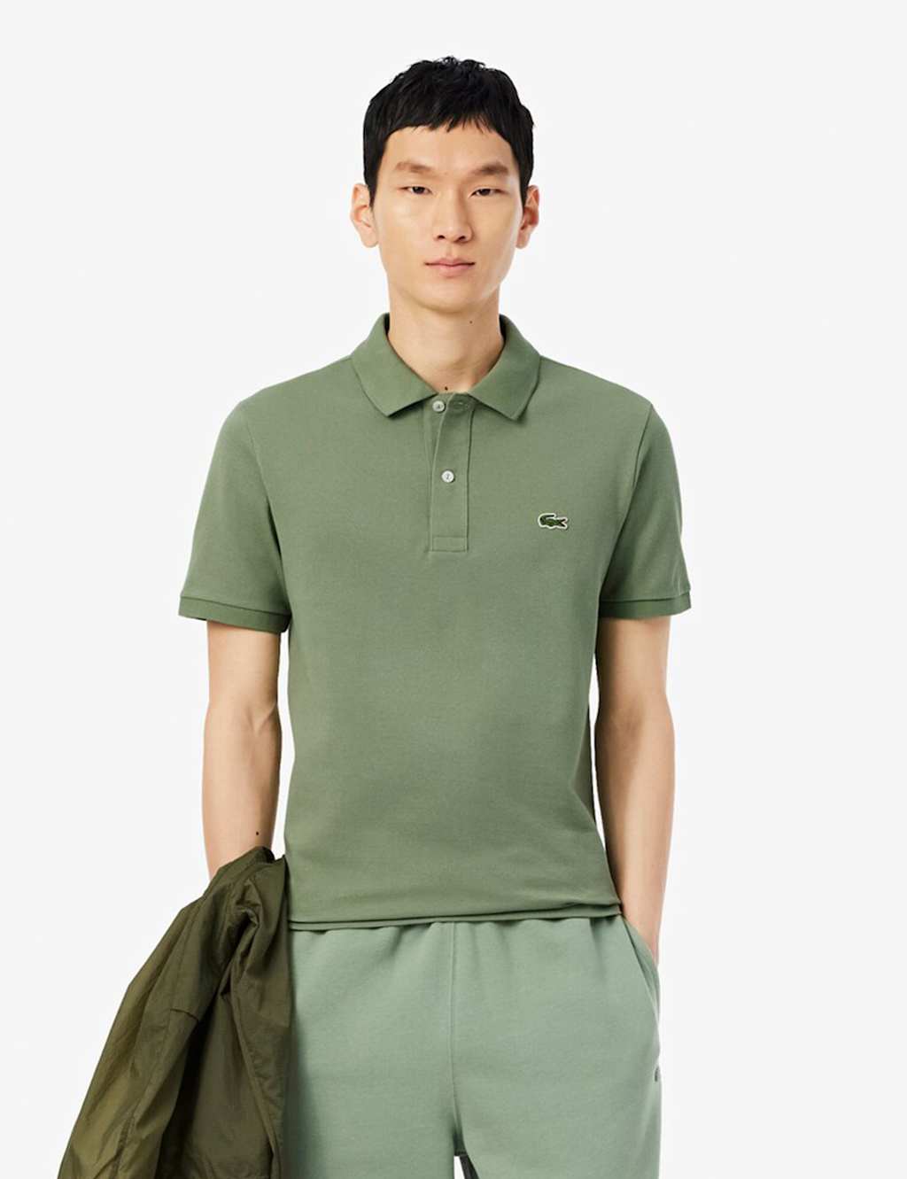 Lacoste Pure Cotton Pique Polo Shirt Green