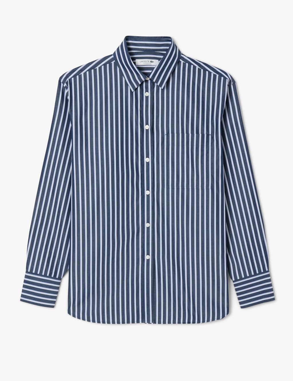 Lacoste Pure Cotton Striped Shirt Navy Mix