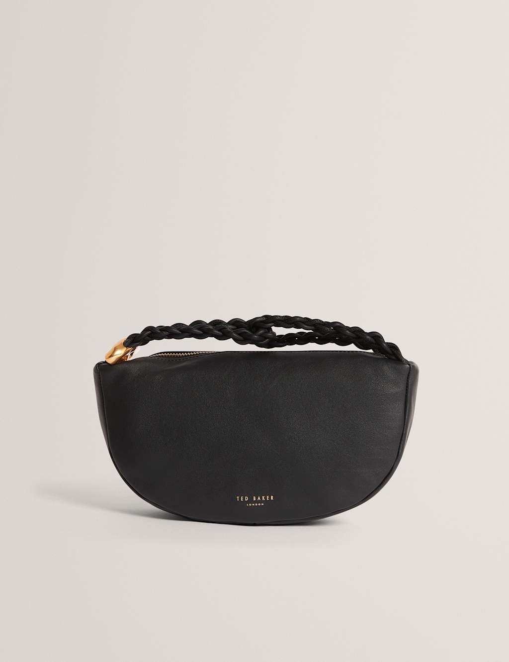 Ted Baker Women's Leather Braided Strap Hobo Clutch Bag - Black - Available at M&S