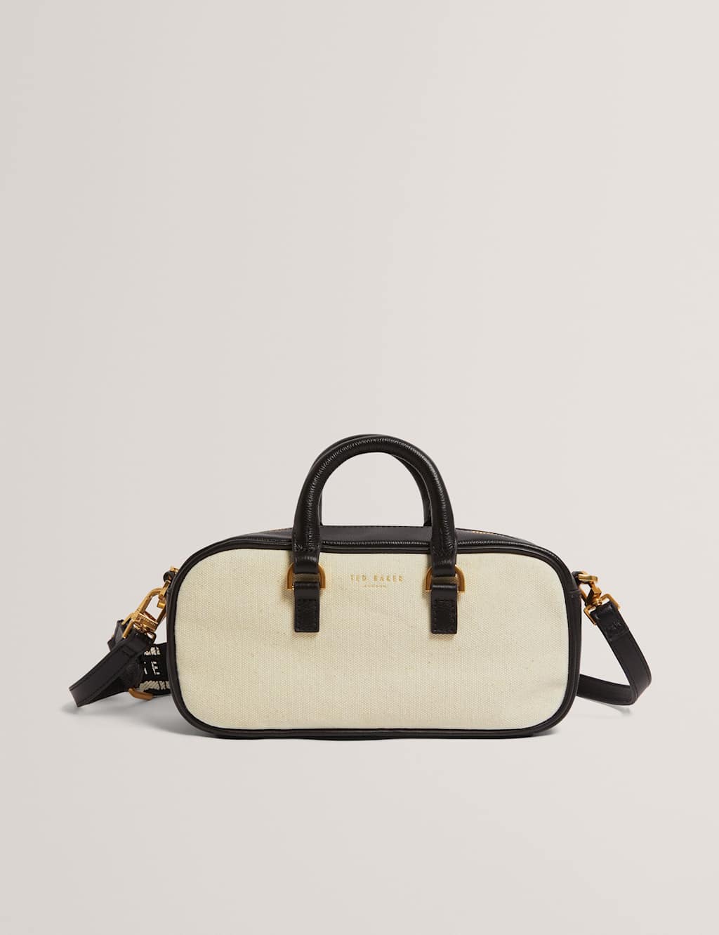 Ted Baker Women's Canvas and Leather Top Handle Bag - Beige - Available at M&S