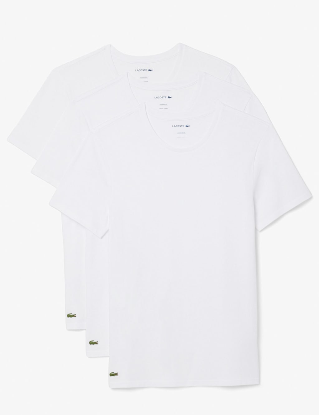 Lacoste 3pk Pure Cotton T-Shirts White