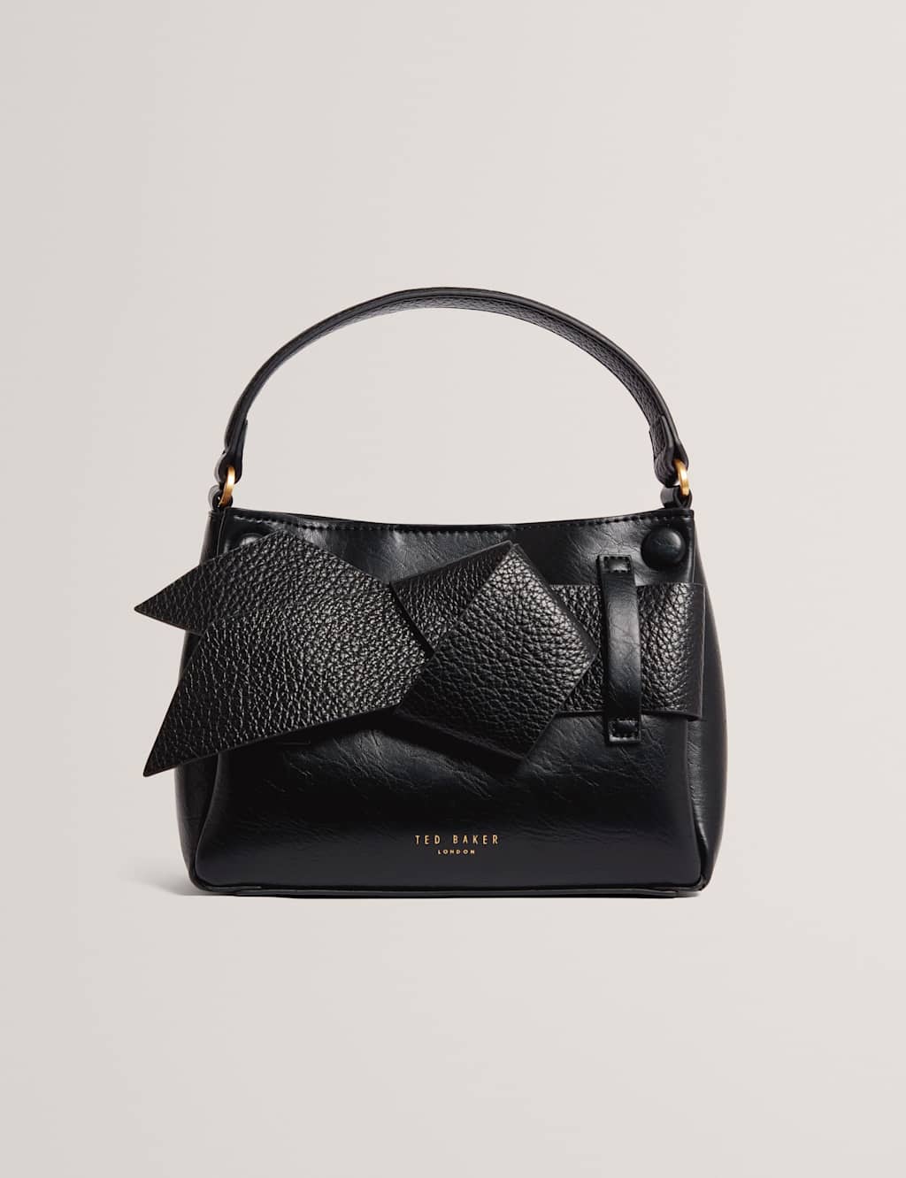 Ted Baker Women's Faux Leather Knot Bow Mini Grab Bag - Black - Available at M&S