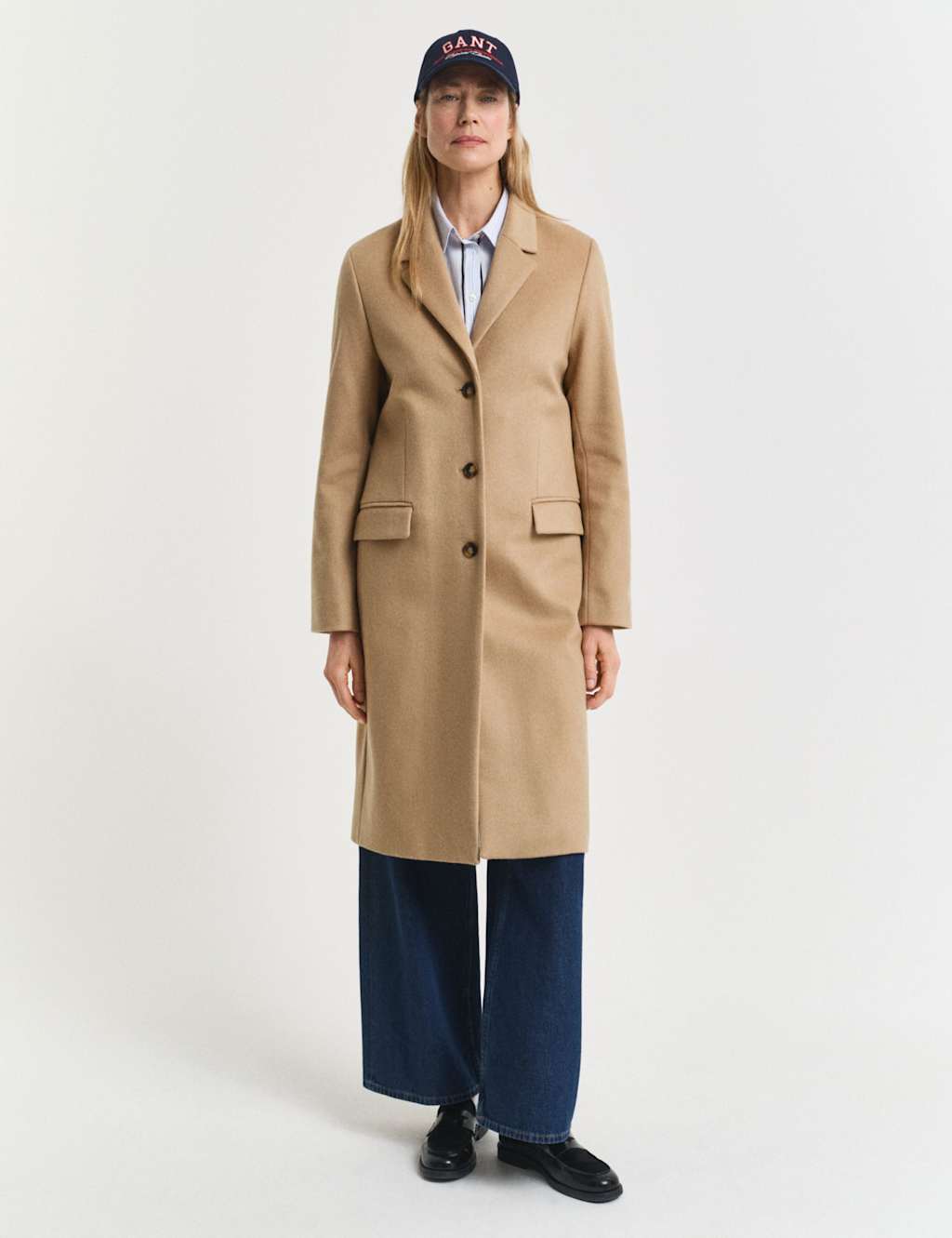 GANT Wool Rich Tailored Coat with Cashmere Stone