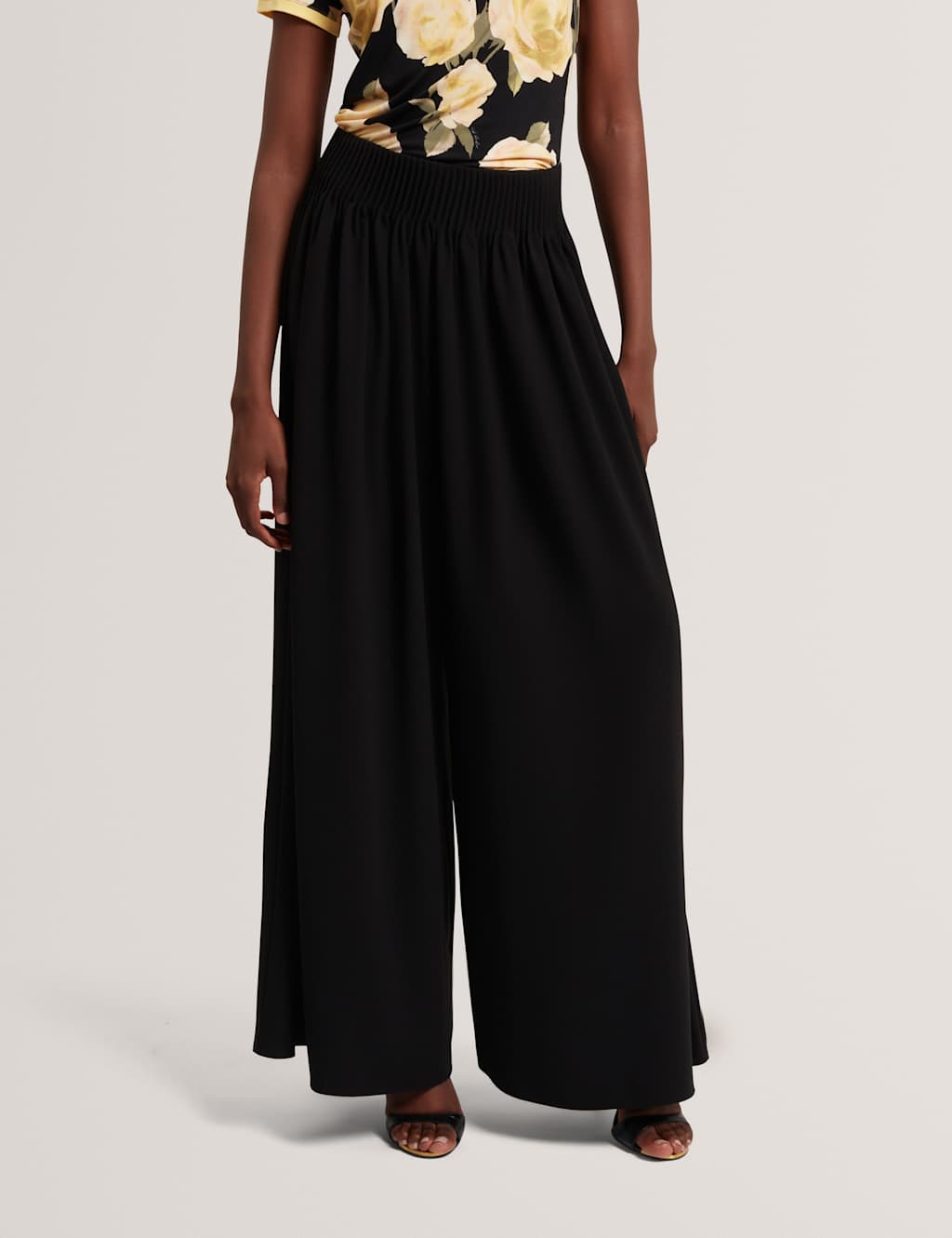 Ted Baker Women's Wide Leg Trousers - 16 - Black - Available at M&S