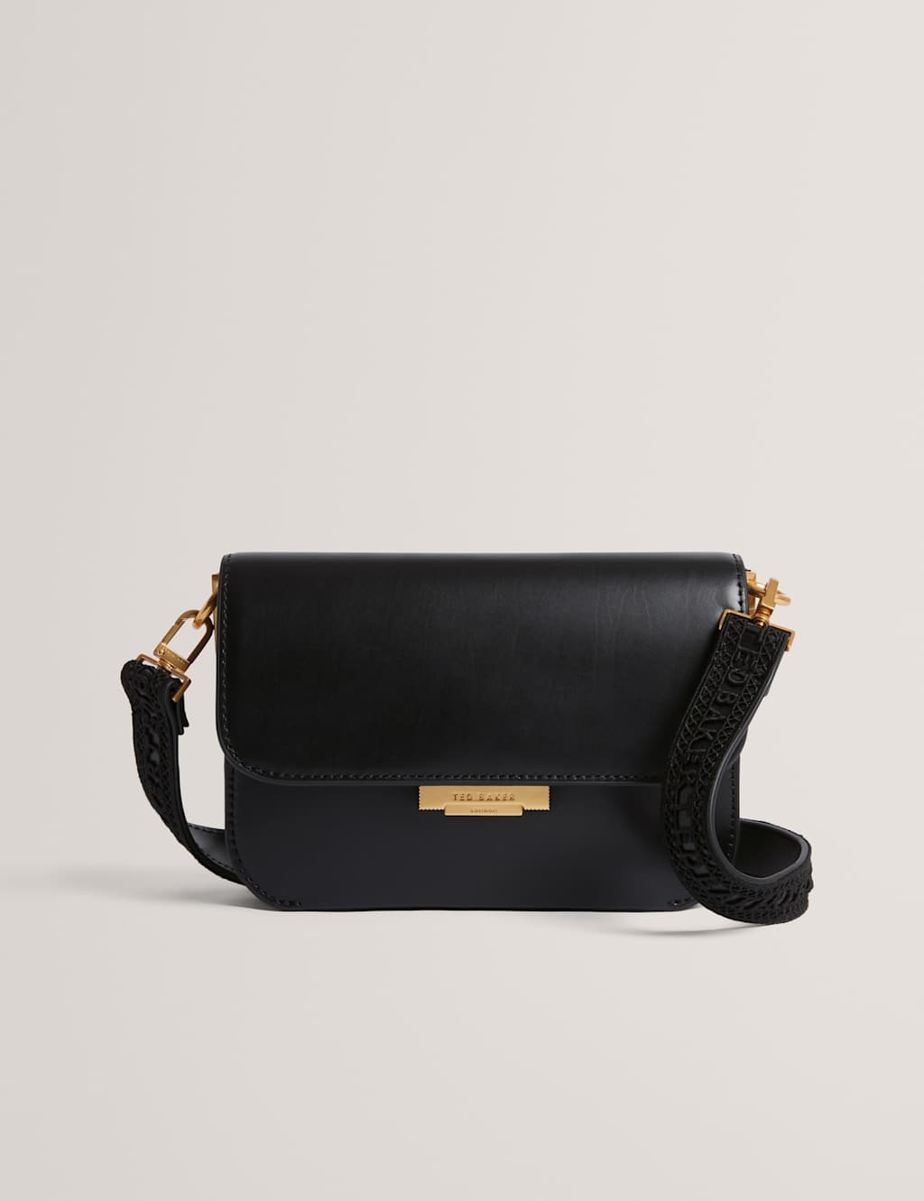 Ted Baker Women's Leather Lock Detail Cross Body Bag - Black - Available at M&S