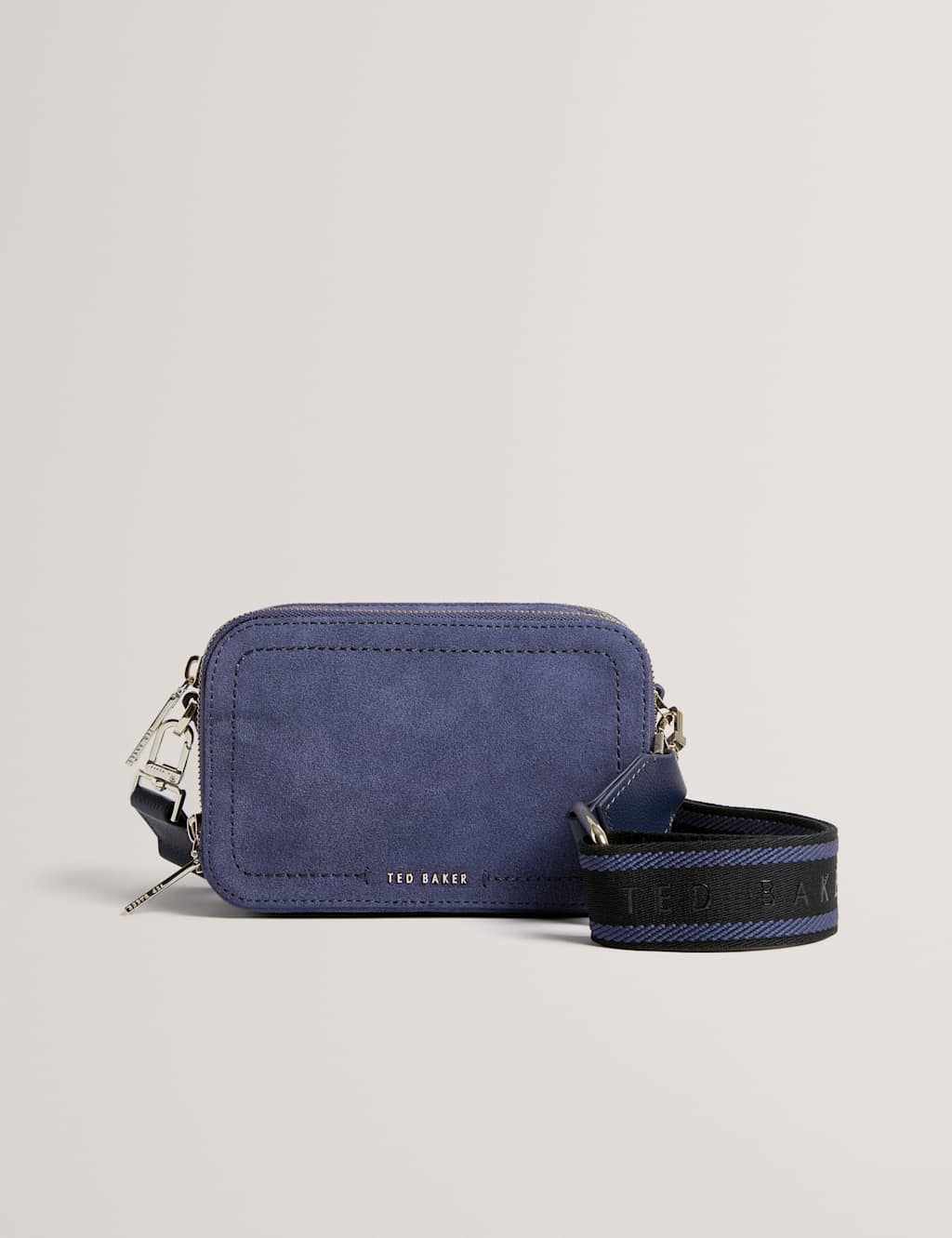 Ted Baker Women's Suede Webbing Strap Cross Body Camera Bag - Blue - Available at M&S