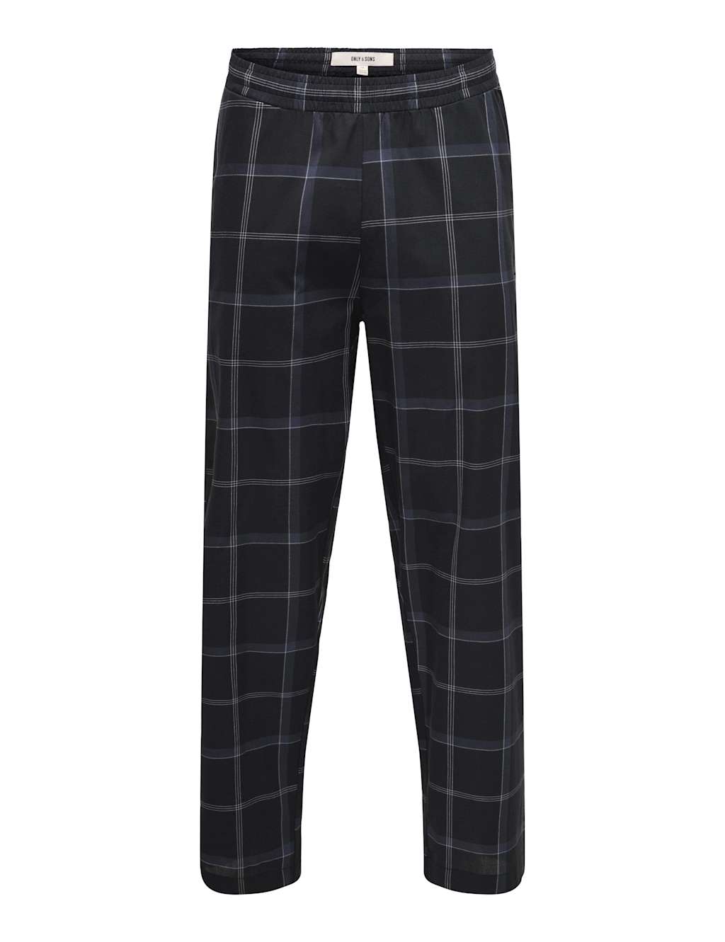 ONLY & SONS Pure Cotton Checked Pyjama Bottoms Black Mix