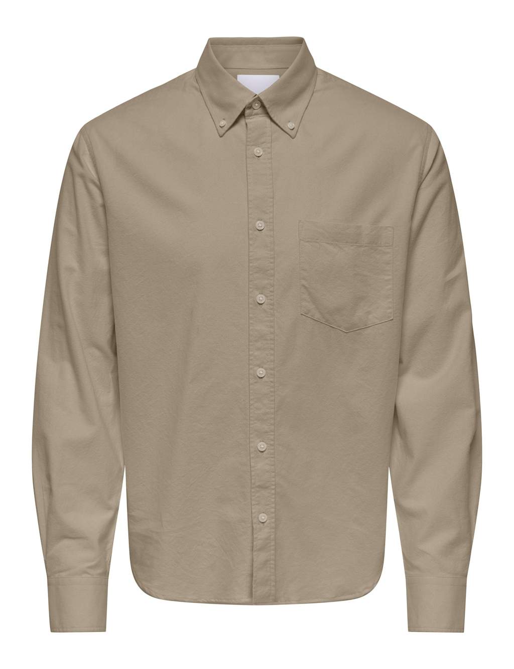 ONLY & SONS Regular Fit Easy Iron Pure Cotton Striped Shirt Tan