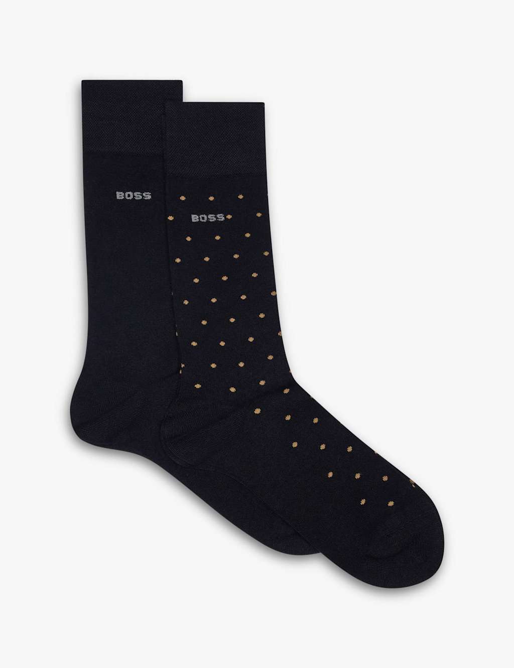 Boss Men's 2 Pack Spot Socks - 6-11 - Black - Available at M&S