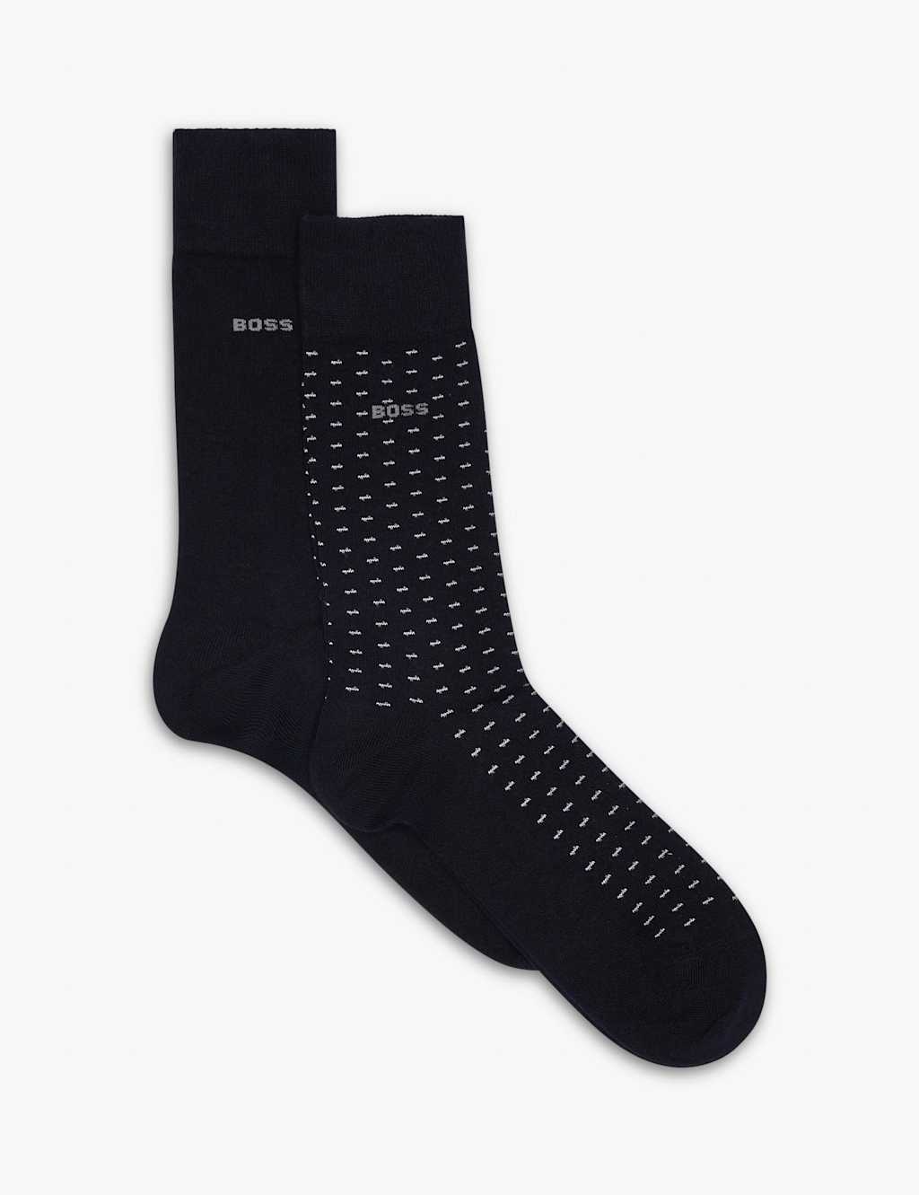 Boss Men's 2 Pack Cotton Rich Socks - 5½ -8 - Black - Available at M&S