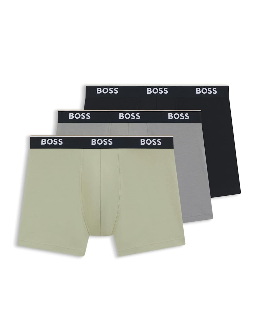 Boss Men's 3 Pack Cotton Rich Boxers - M - Green Mix - Available at M&S