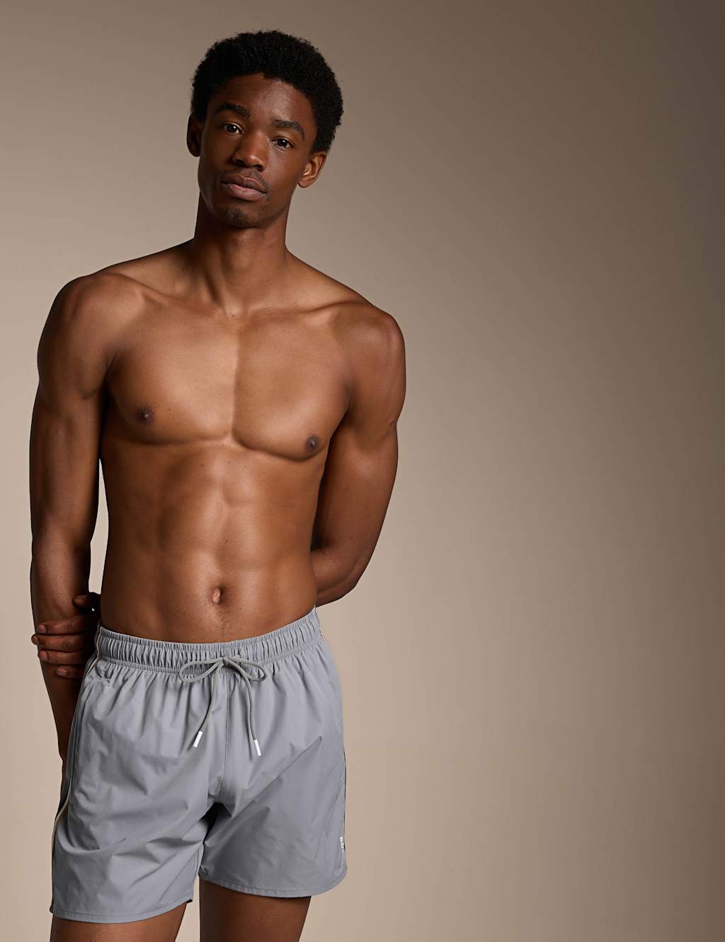 Boss Men's Iconic Pocketed Swim Shorts - L - Grey - Available at M&S