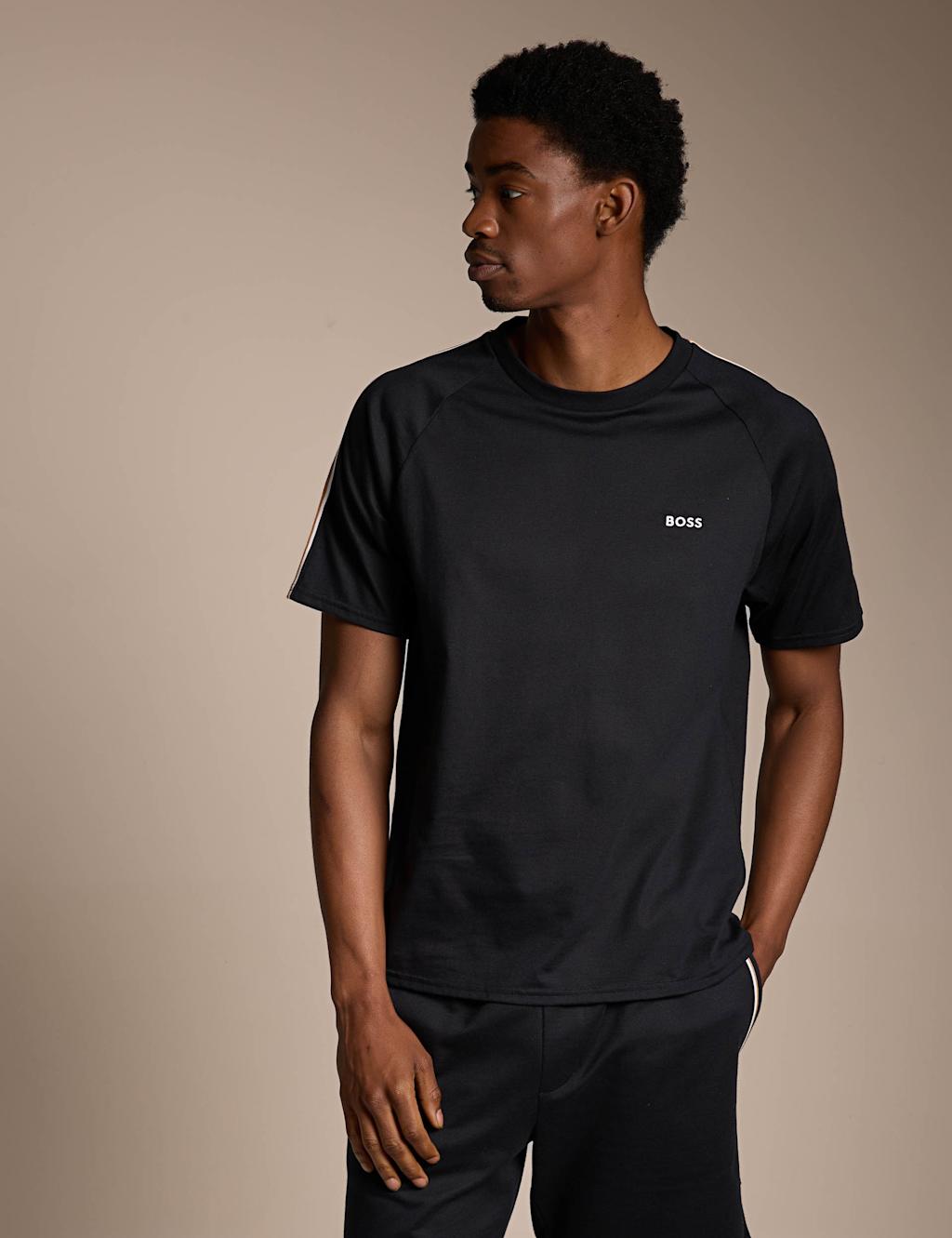 Boss Men's Iconic Pure Cotton Crew Neck T-Shirt - S - Black - Available at M&S