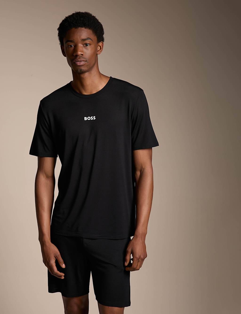 Boss Men's Cotton Rich Pyjama Set - XL - Black - Available at M&S