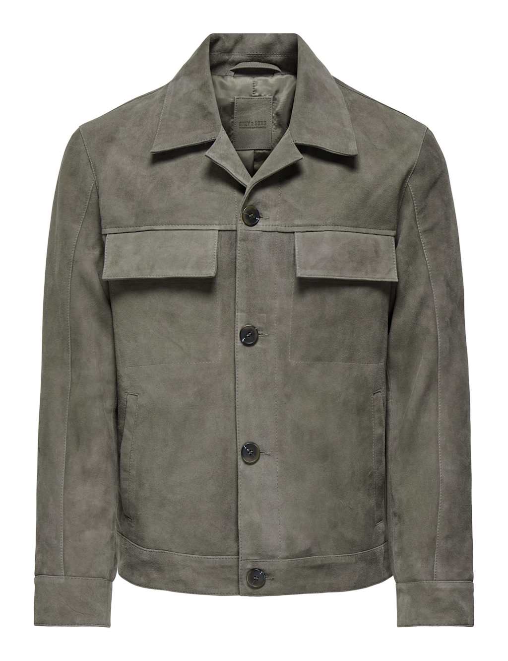 ONLY & SONS Suede Overshirt Jacket Grey