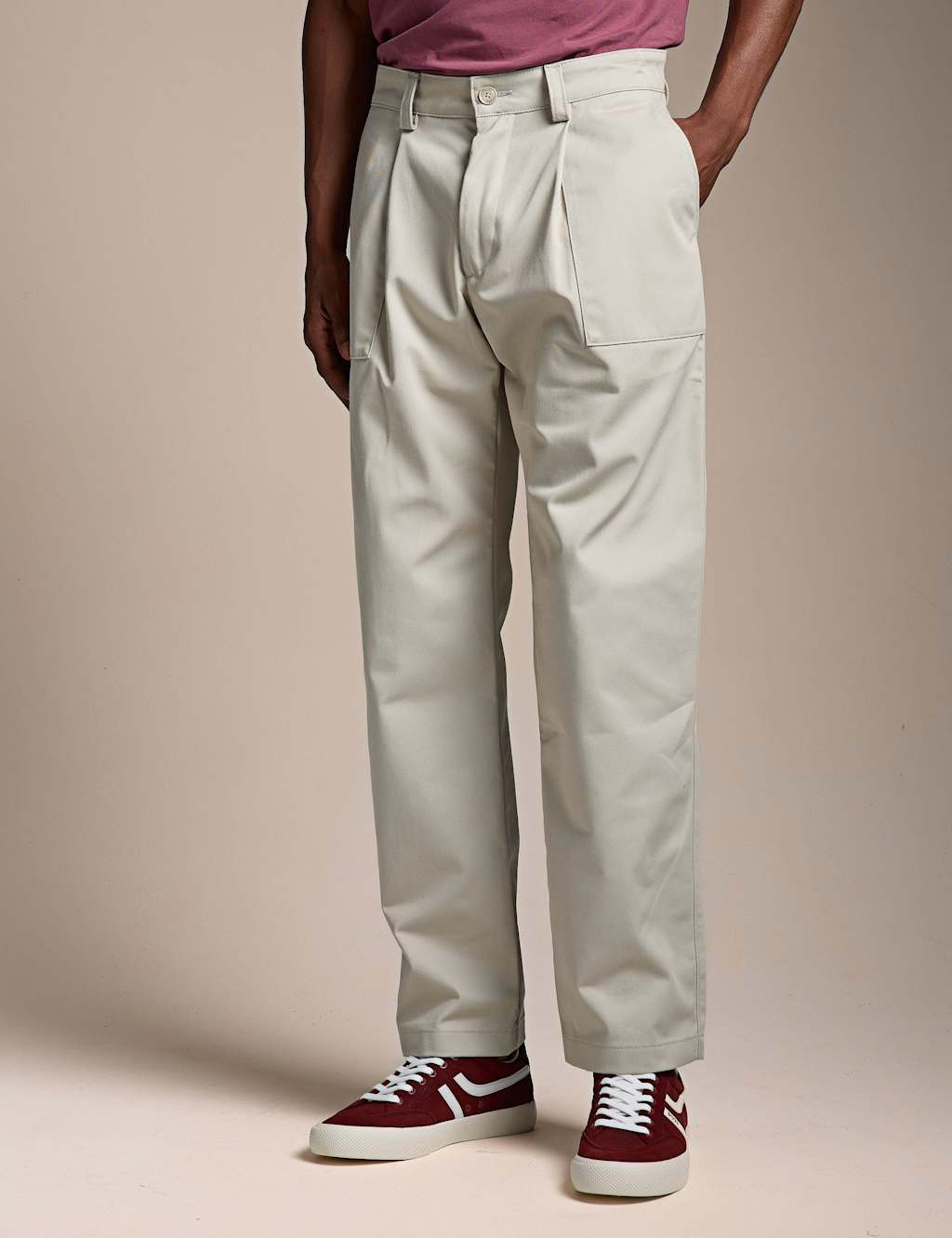 Boss Men's Regular Fit Chinos - 34 - Beige - Available at M&S