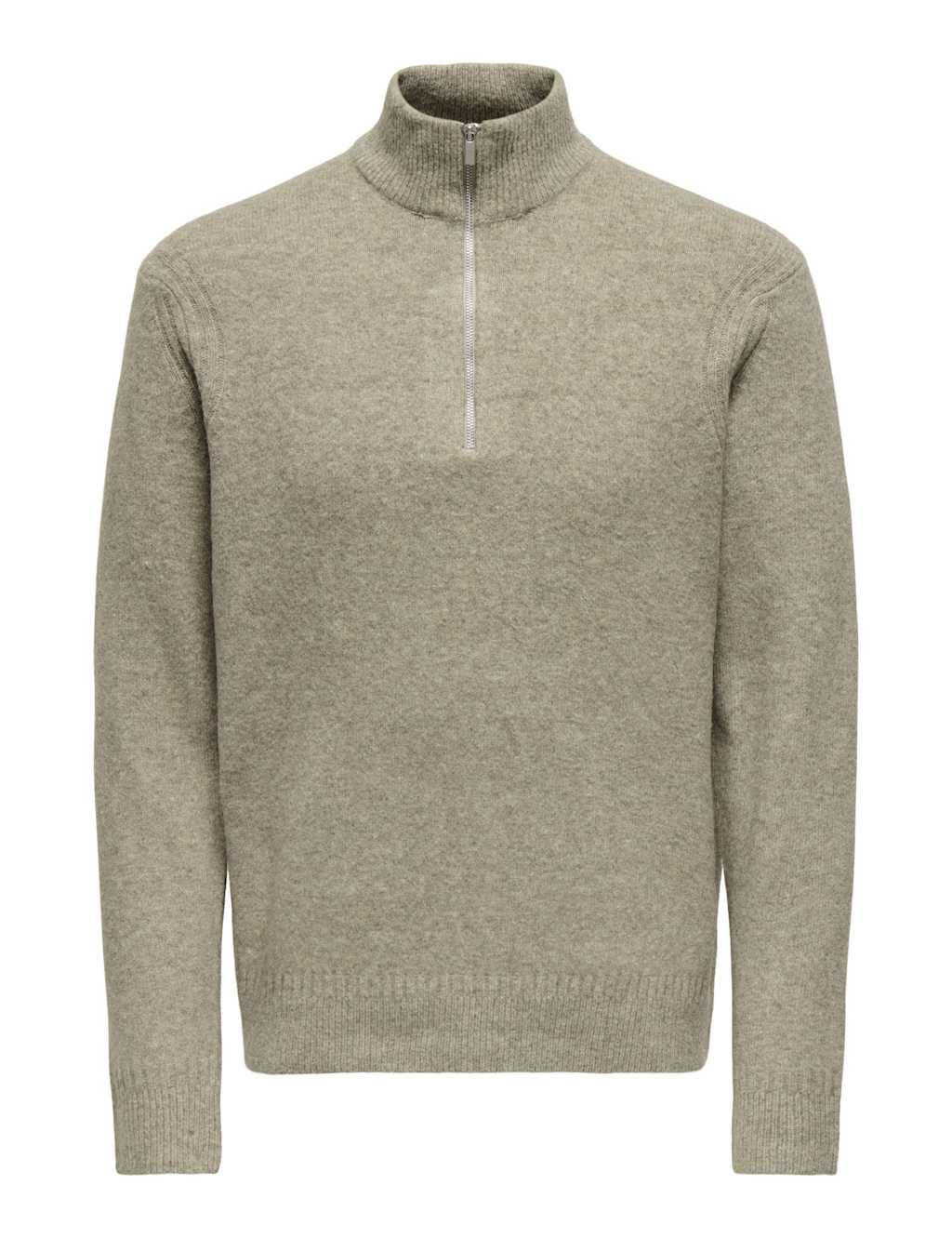 Only & Sons Men's Half Zip Jumper - 2XL - Beige - Available at M&S