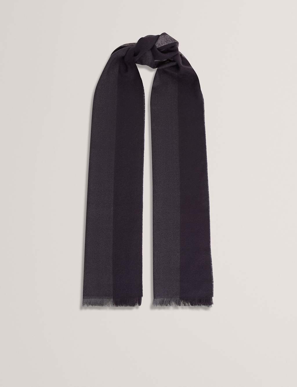 Ted Baker Striped Scarf Navy