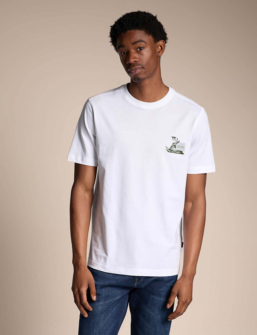 Boss Men's Pure Cotton Crew Neck T-Shirt - 2XL - White - Available at M&S