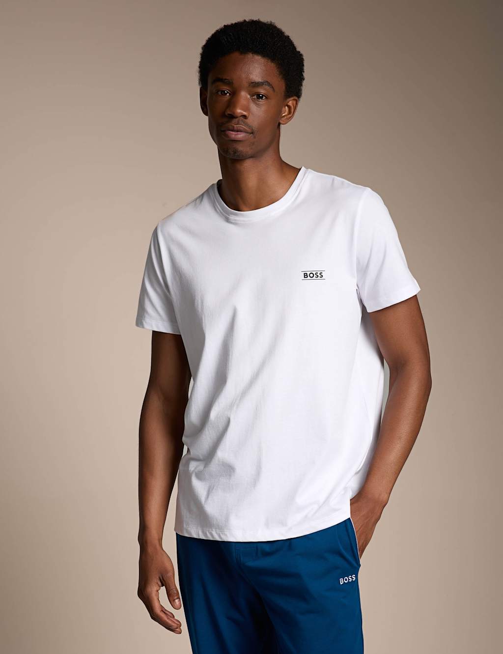 Boss Men's Pure Cotton Crew Neck T-Shirt - XL - White - Available at M&S