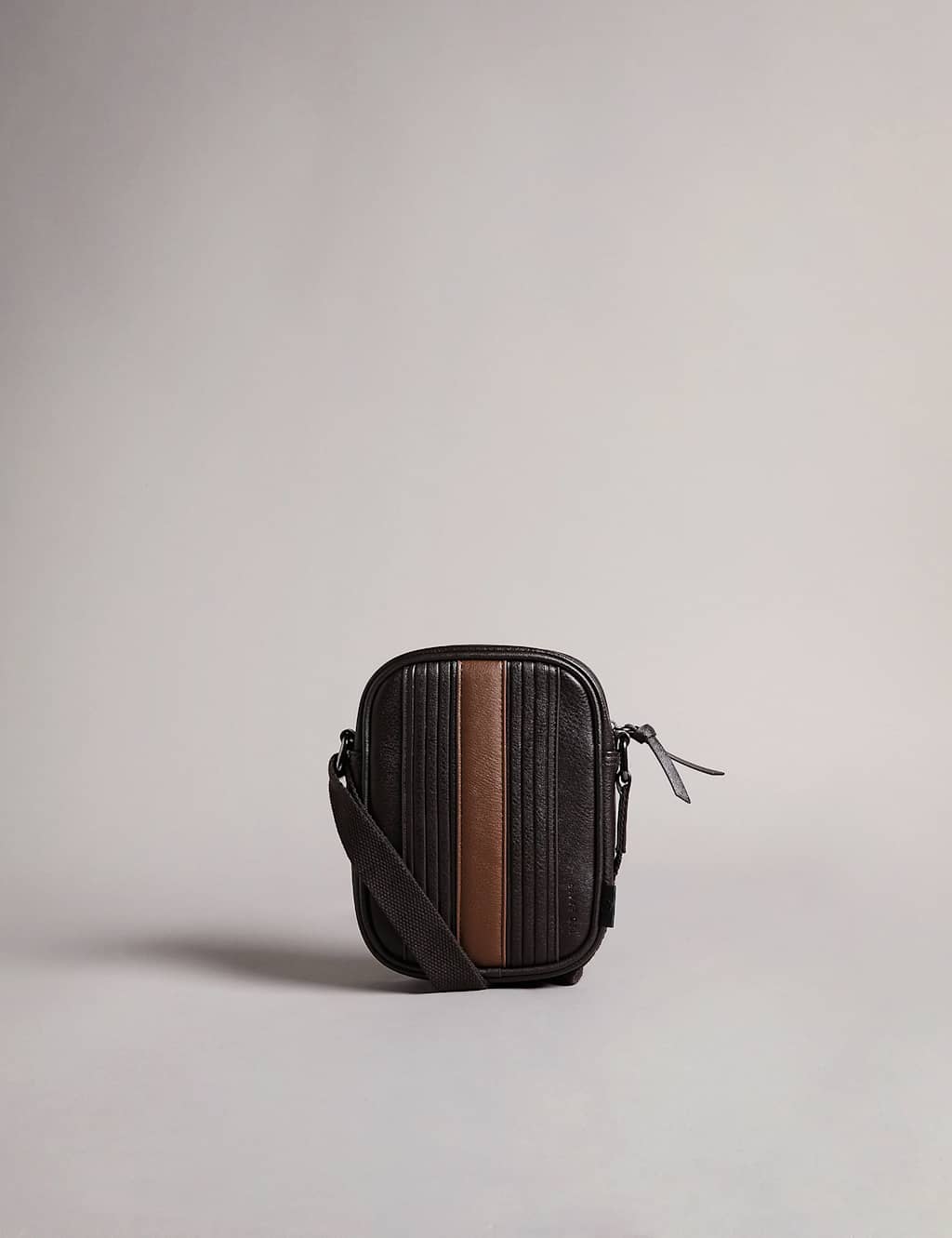 Ted Baker Striped Messenger Bag Brown