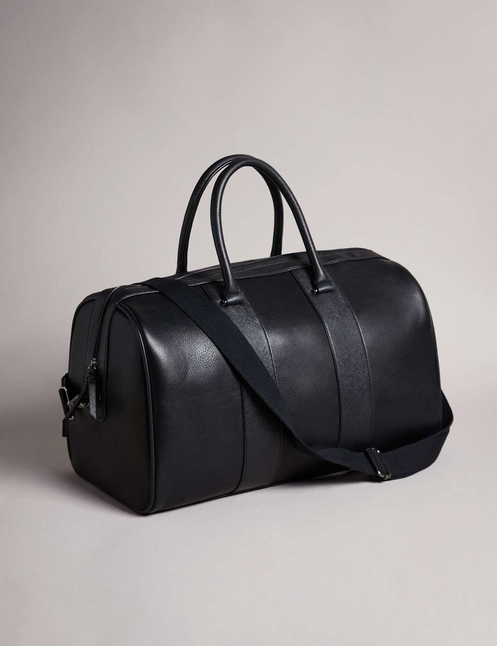 Ted Baker Striped Weekend Bag Black