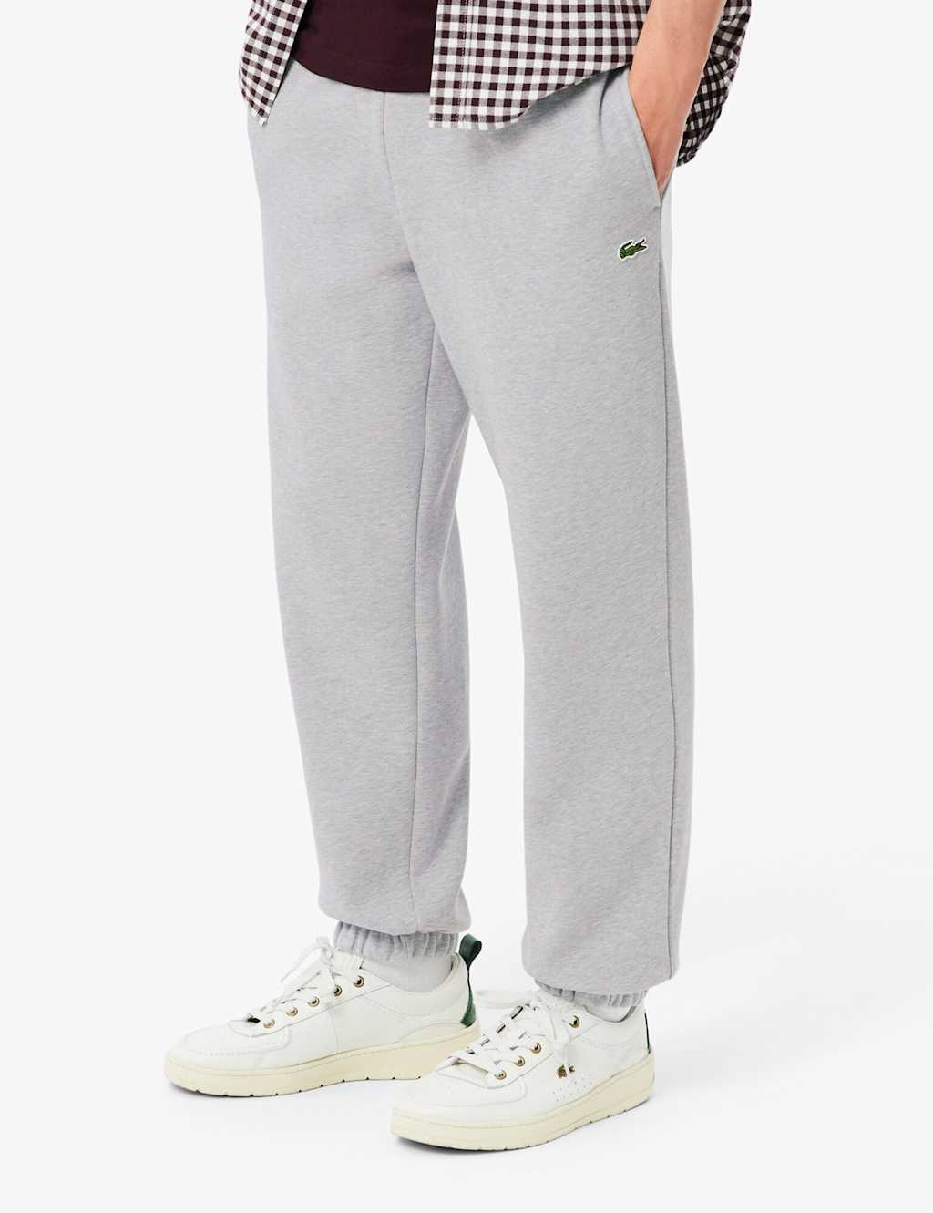 Lacoste Men's Elasticated Waist Fleece Joggers - M - Grey - Available at M&S