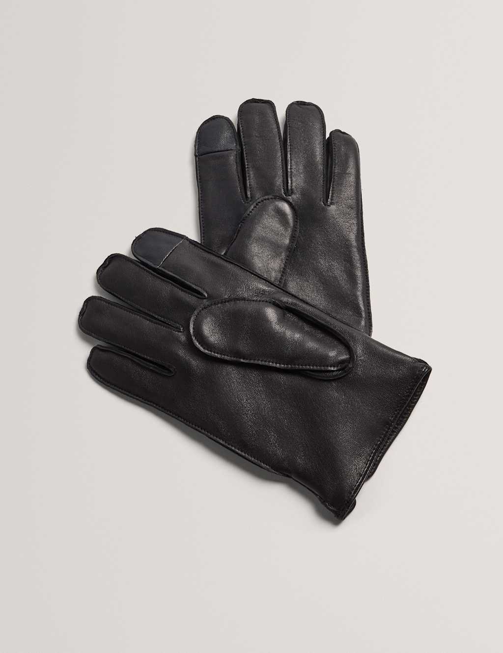 Ted Baker Leather Gloves Black
