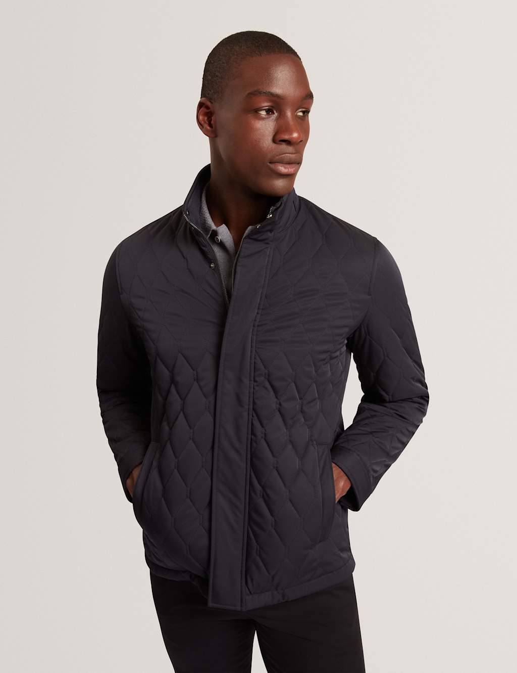 Ted Baker Quilted Jacket Navy