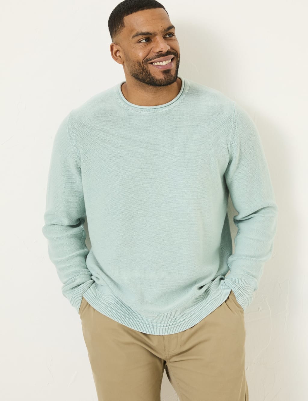 Pure Cotton Crew Neck Jumper