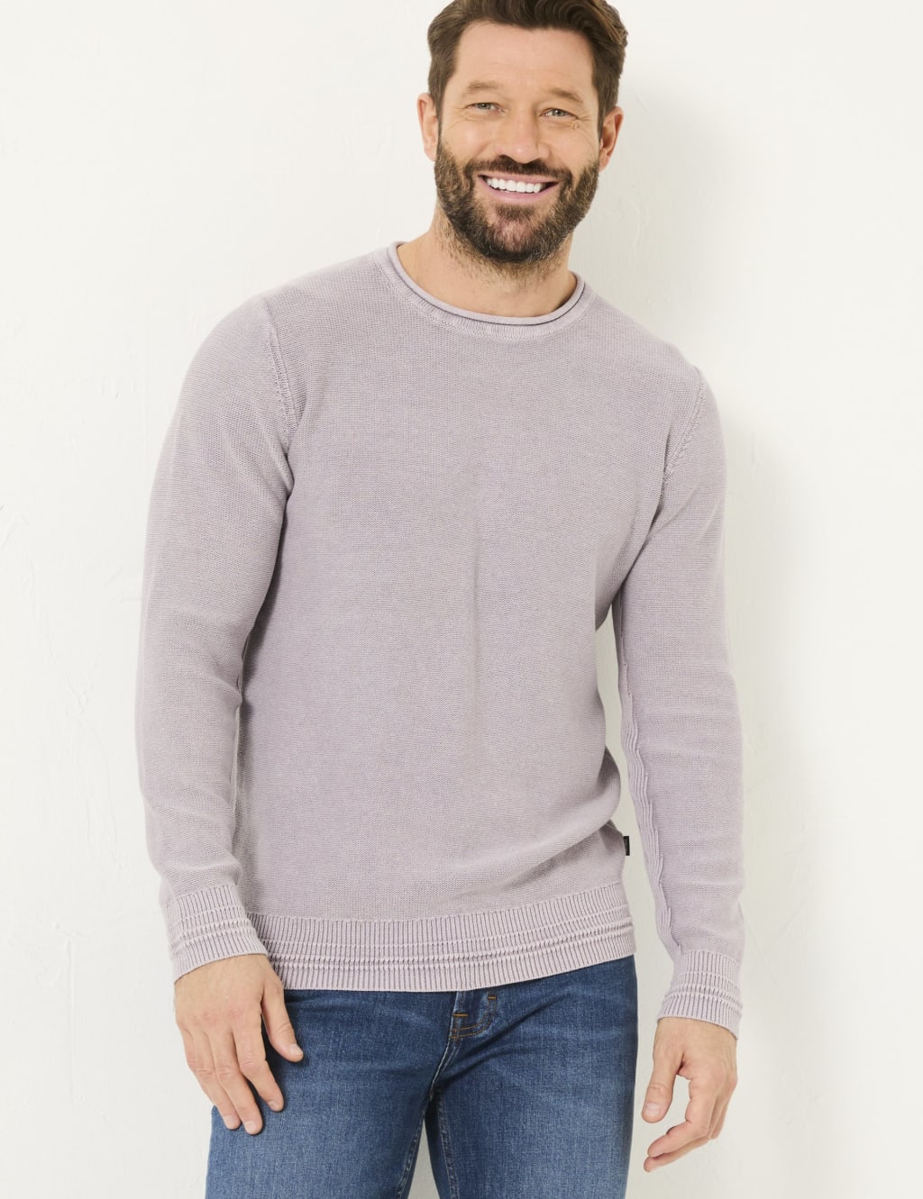 Pure Cotton Crew Neck Jumper