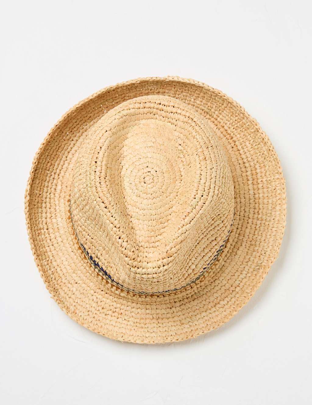 Raffia Striped Trilby Hat