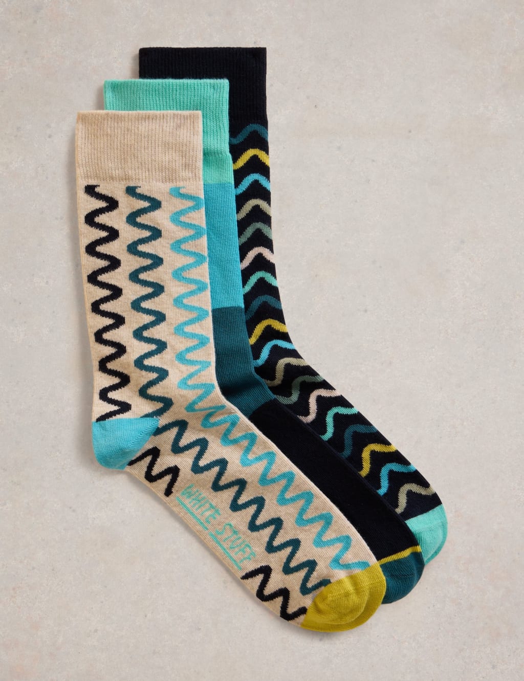 3 Pack Assorted Cotton Rich Socks