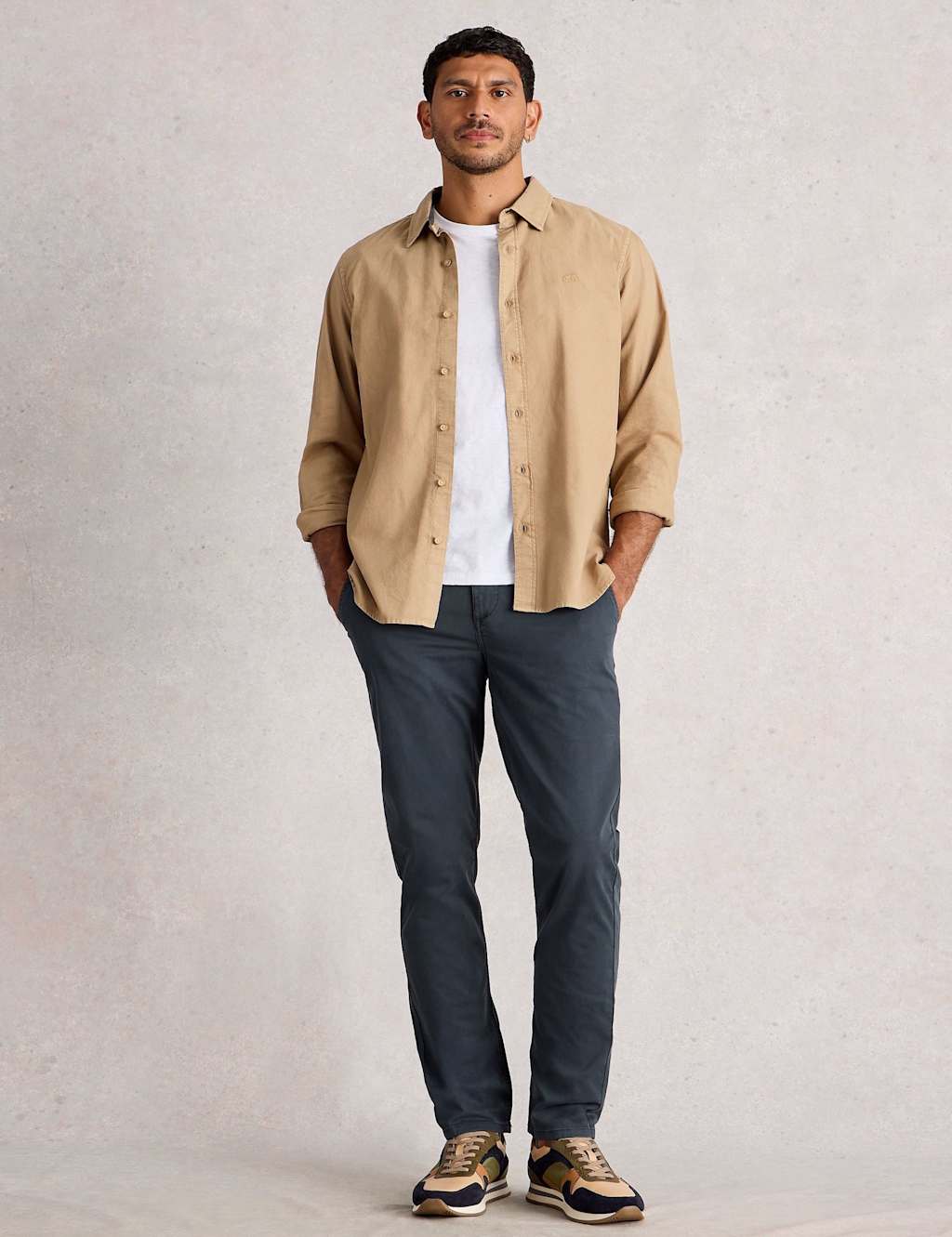 White Stuff Men's Regular Fit 5 Pocket Chinos - 36 - Navy - Available at M&S
