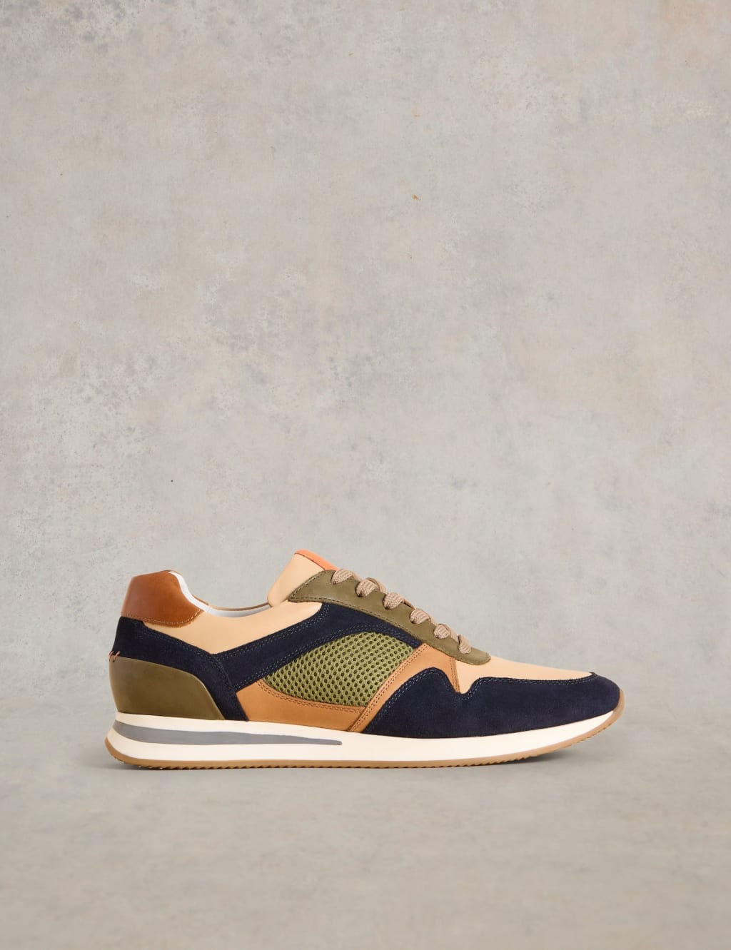 Leather Lace Up Trainers