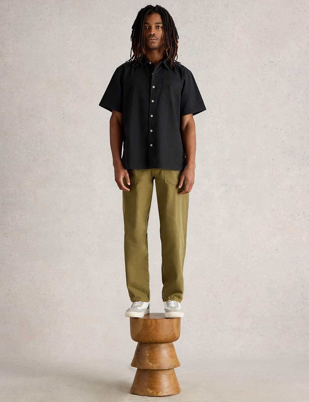 Linen Blend Short Sleeve Shirt