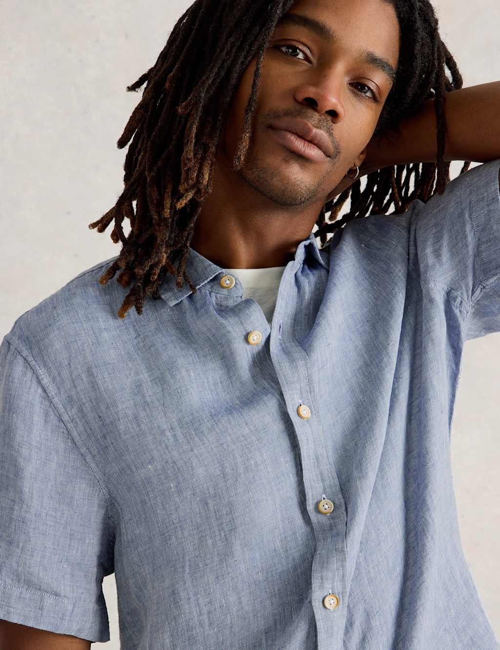 Regular Fit Pure Linen Short Sleeve Shirt