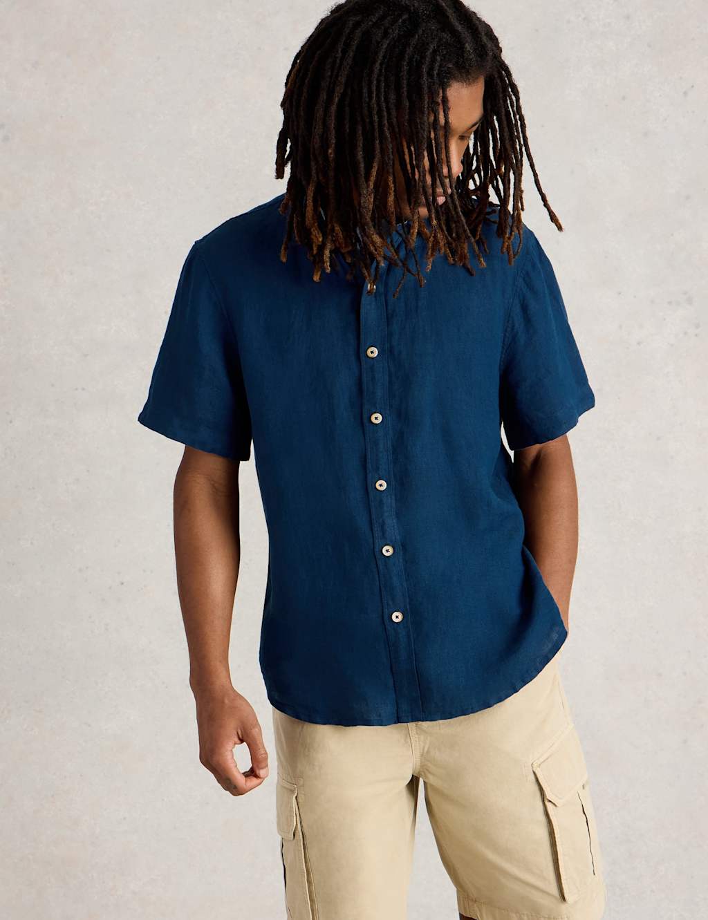 Regular Fit Pure Linen Short Sleeve Shirt