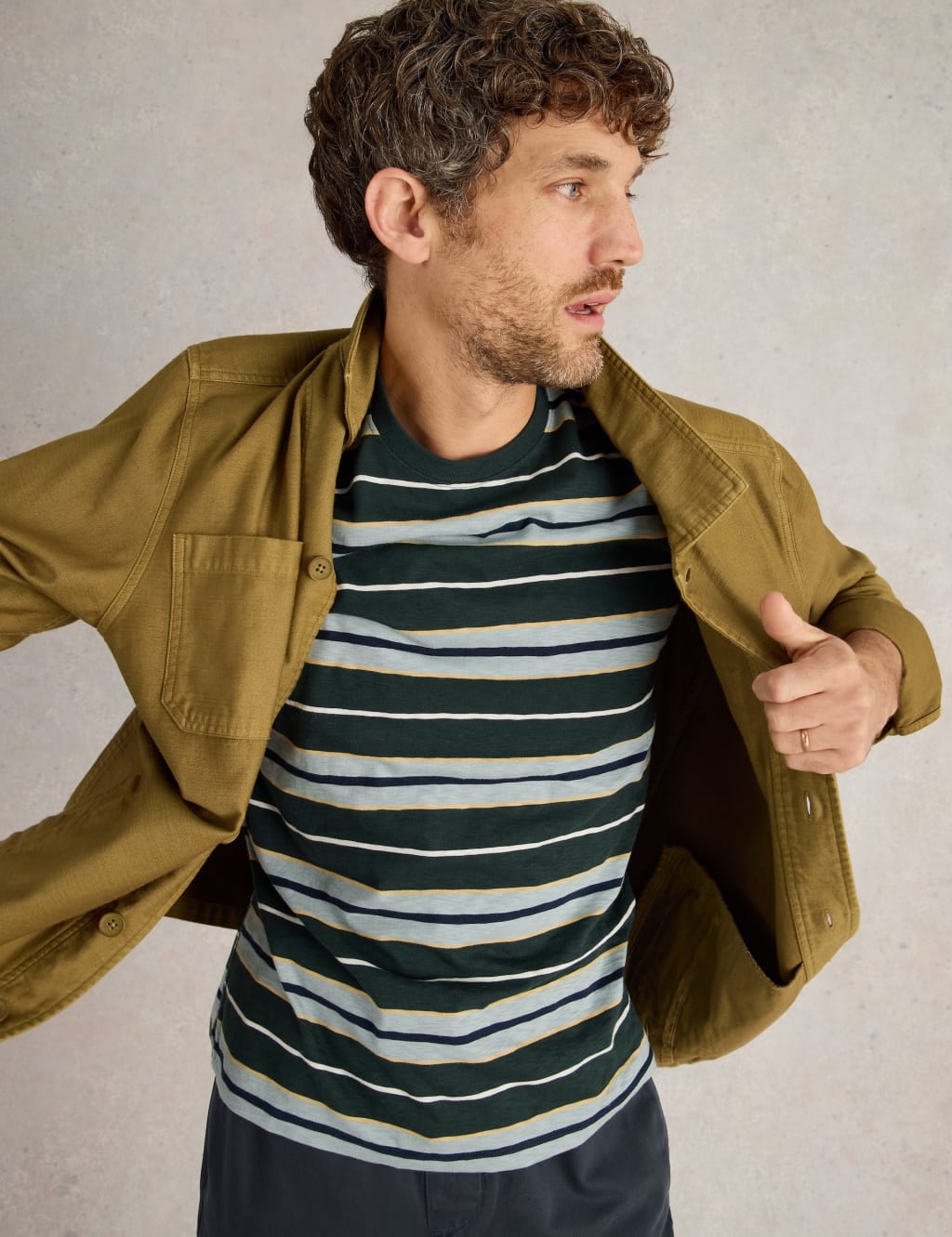 Pure Cotton Striped T-Shirt