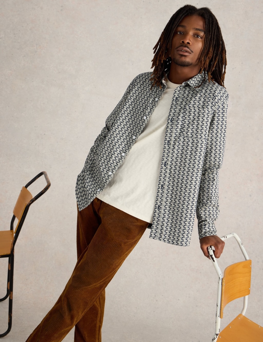 Pure Cotton Fish Print Shirt