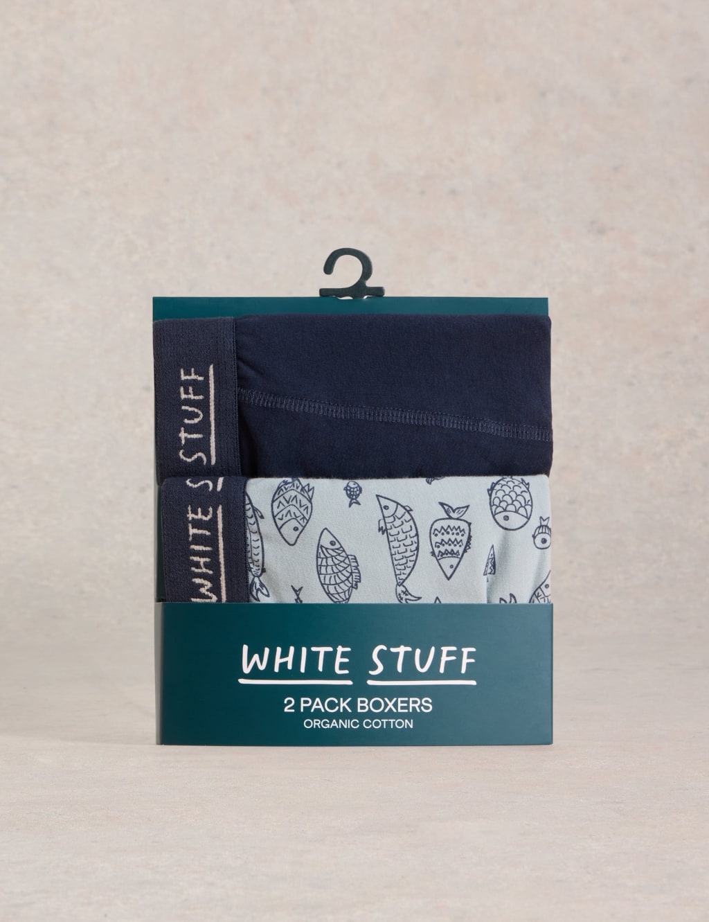 2pk Cotton Rich Fish Boxers
