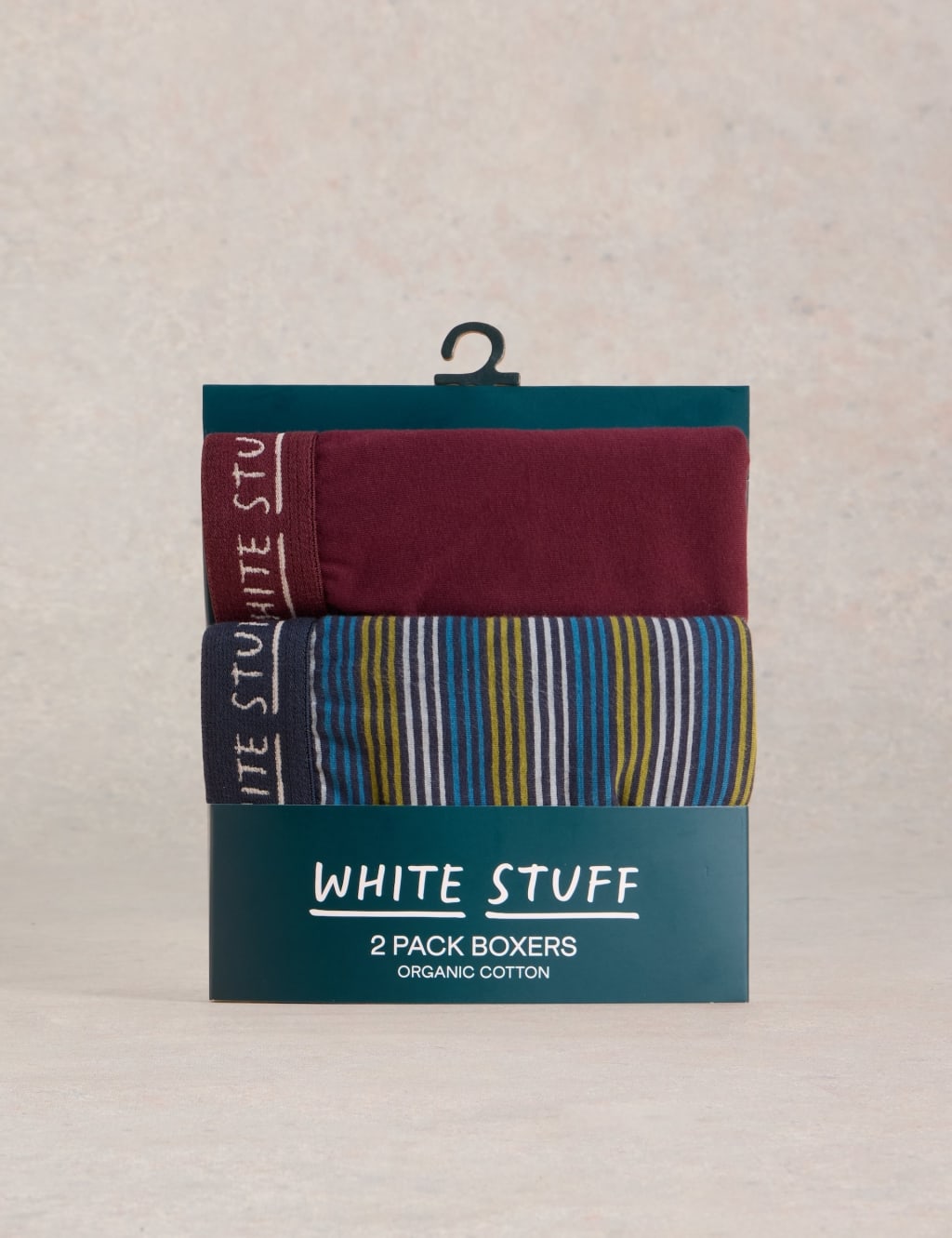 2pk Cotton Rich Striped Boxers