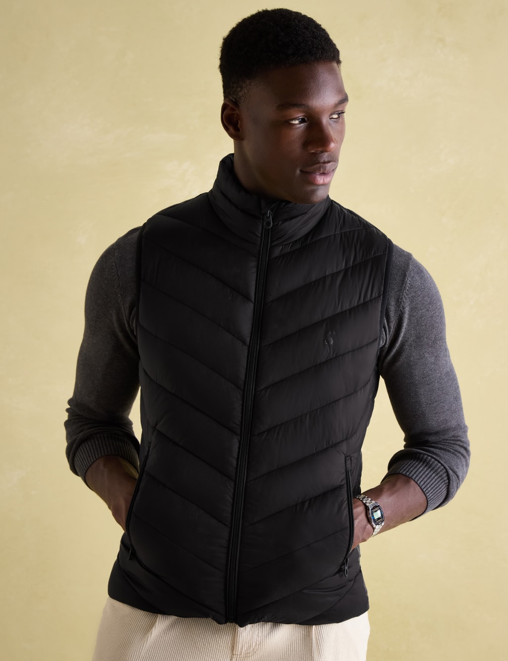 Padded High Neck Gilet
