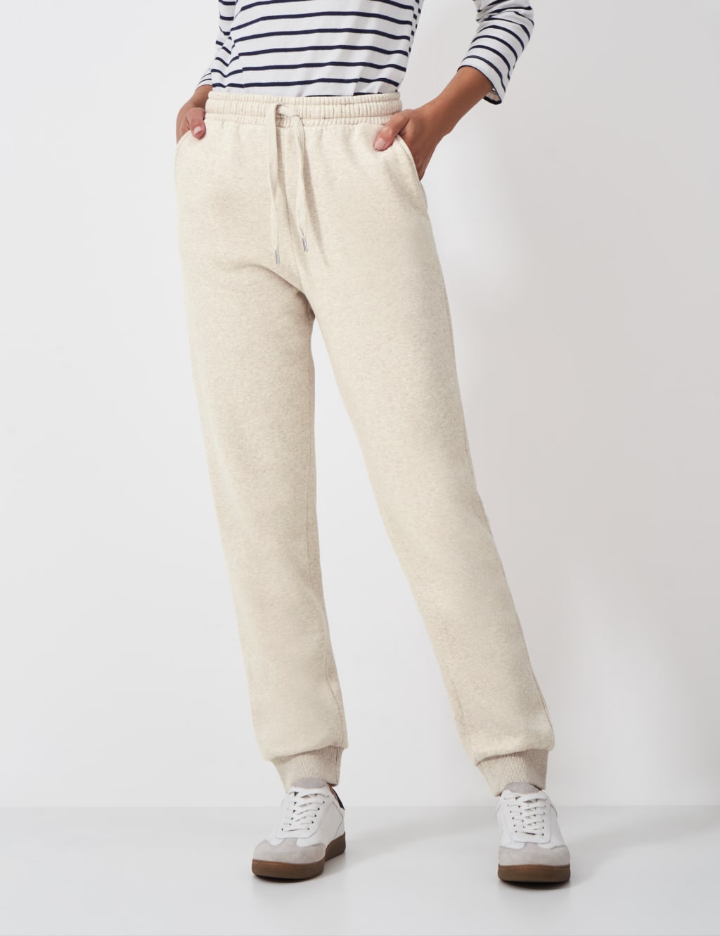 Beige joggers womens outlet