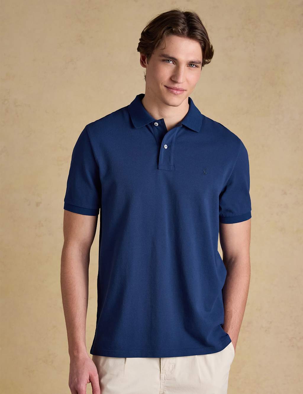 Joules Men's Pure Cotton Pique Polo Shirt - S - Blue - Available at M&S